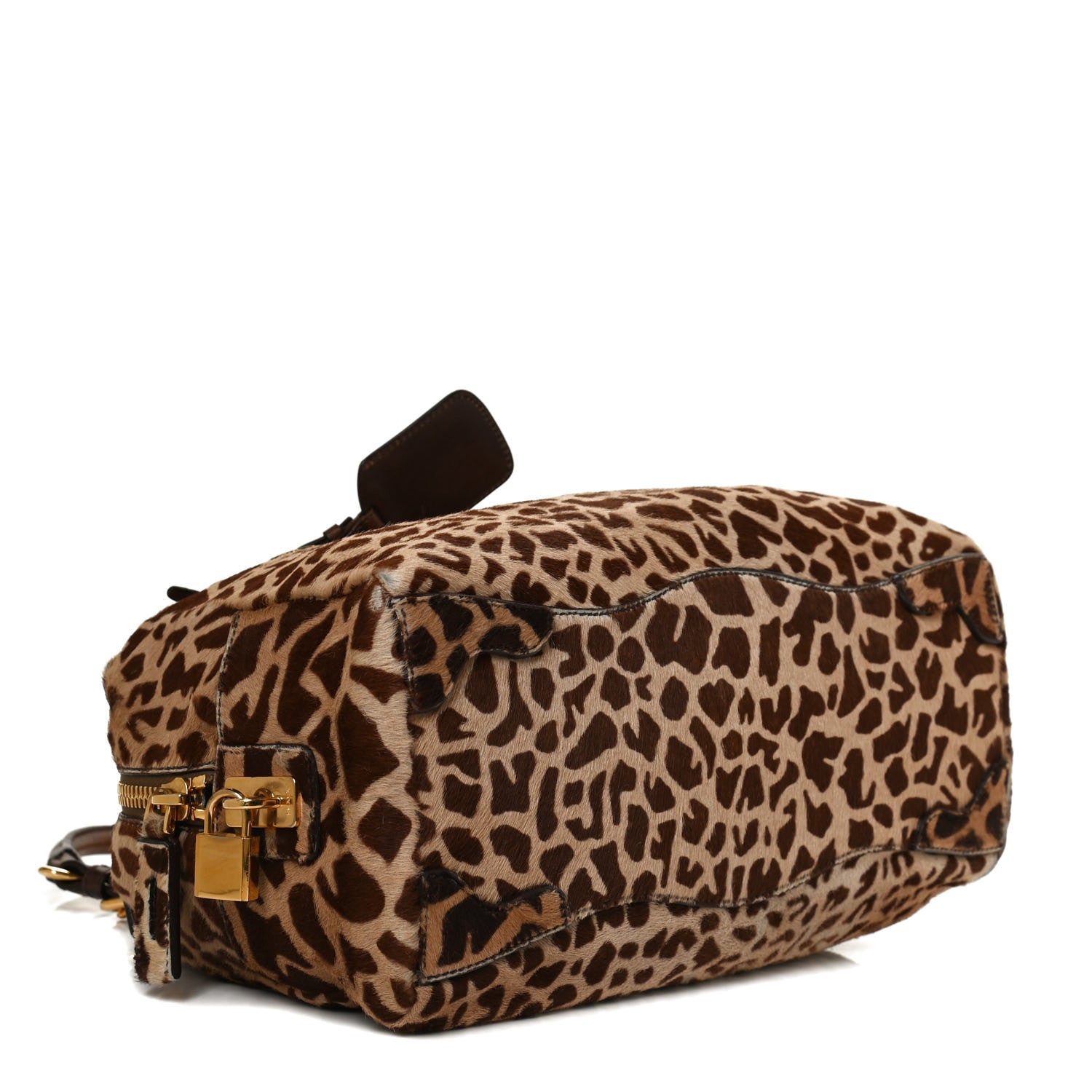 Prada Calf Hair Giraffe Print Tote Sabbia Moro 3 of 15