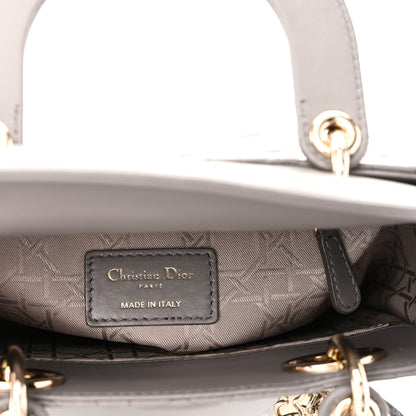 Christian Dior Lambskin Cannage Small Lucky Badges My Lady Dior Grey 6 of 10