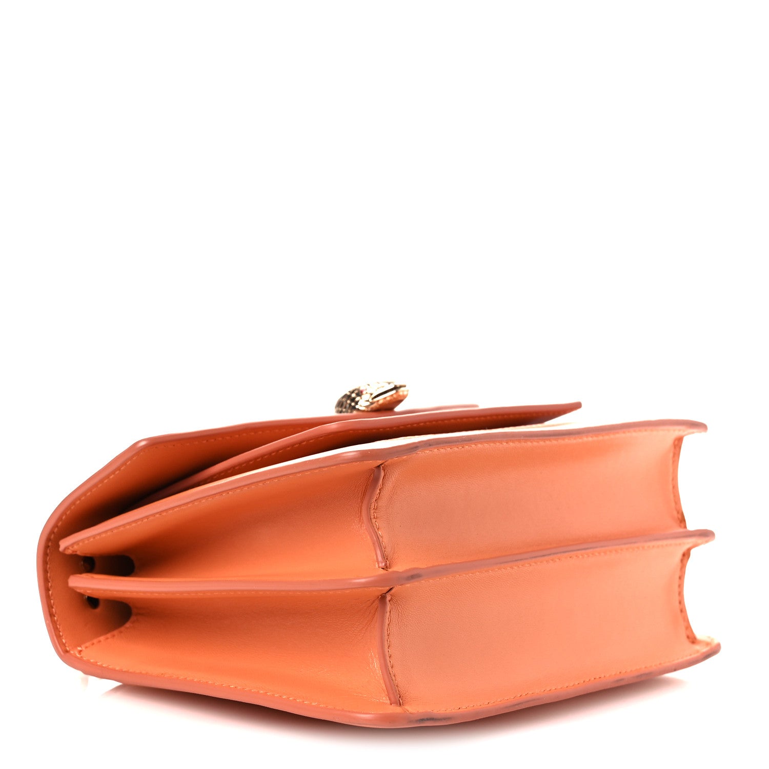 Bulgari Calfskin Serpenti Forever Maxi Chain Crossbody Bag Orange 5 of 11