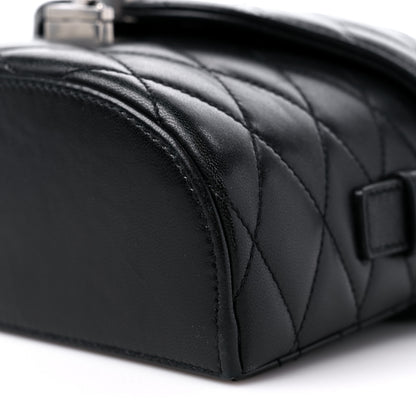 Saint Laurent Lambskin Quilted Monogram June Box Bag Black 8 of 12