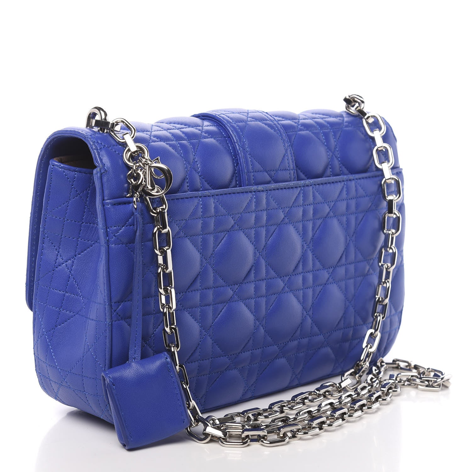 Christian Dior Lambskin Cannage Medium Miss Dior Flap Blue 3 of 13