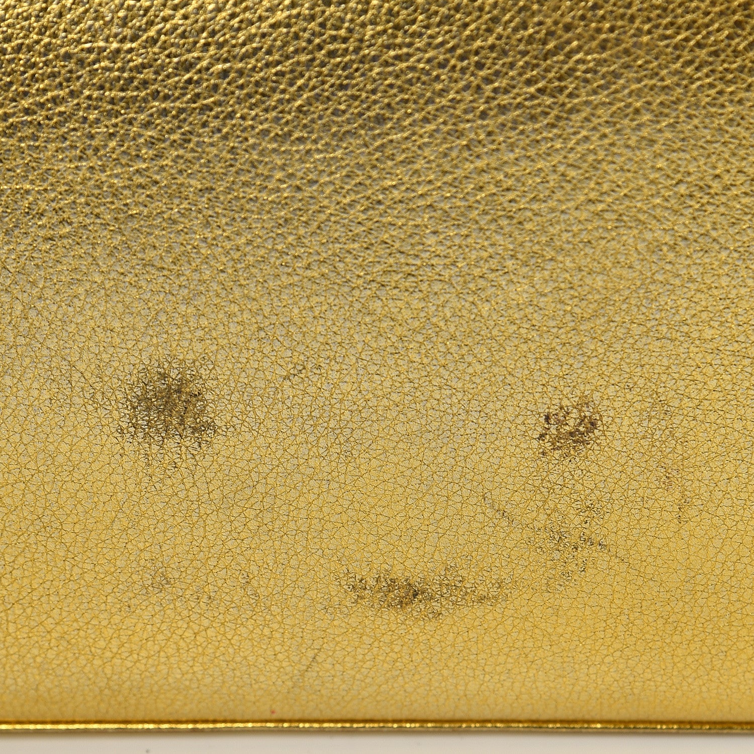 Saint Laurent Metallic Calfskin Monogram Chain Wallet Gold 12 of 22