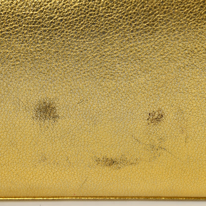 Saint Laurent Metallic Calfskin Monogram Chain Wallet Gold 12 of 22