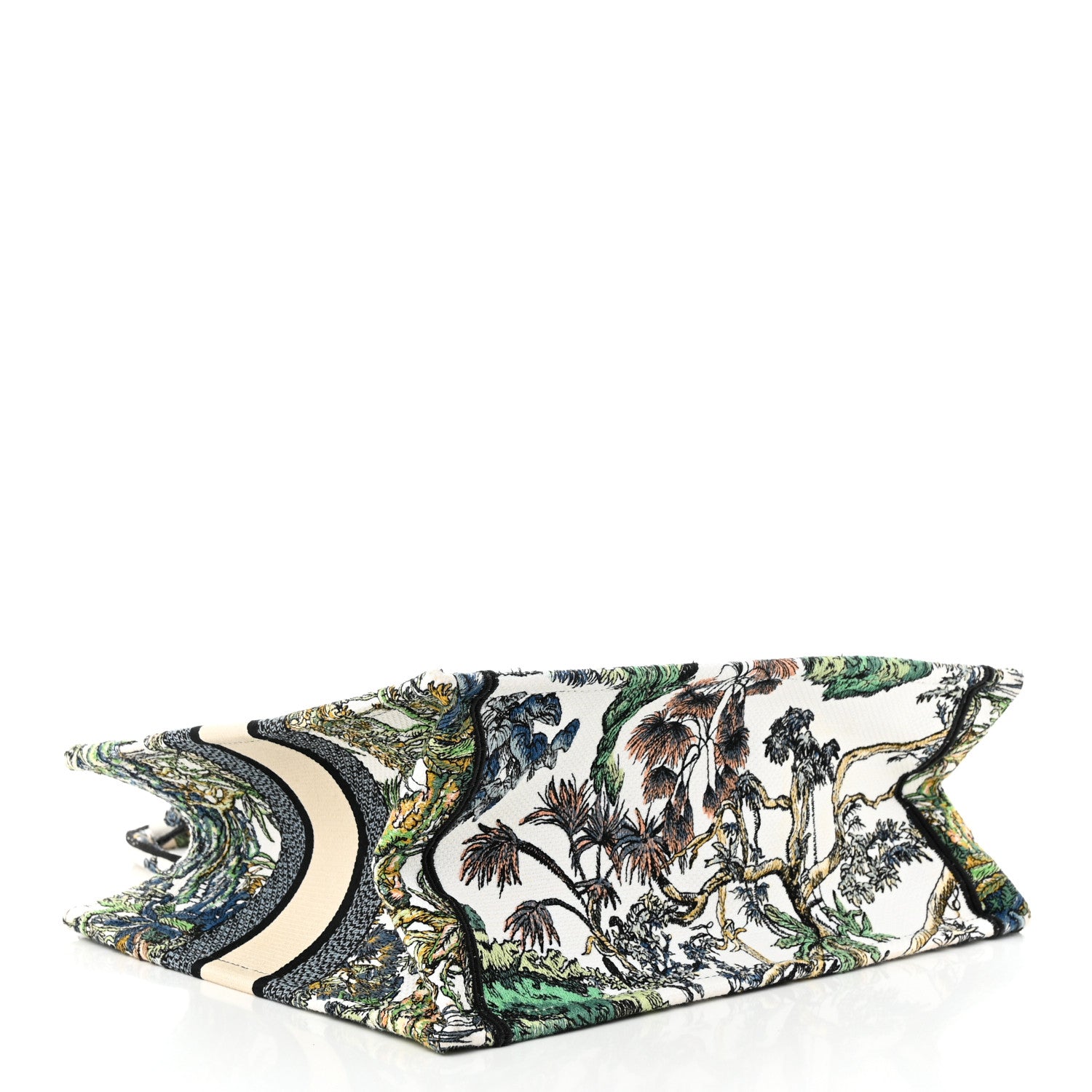 Christian Dior Canvas Embroidered Medium Etoile de Voyage Book Tote White Multicolor 4 of 10