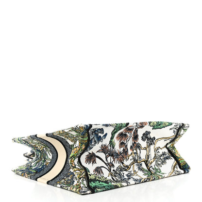 Christian Dior Canvas Embroidered Medium Etoile de Voyage Book Tote White Multicolor 4 of 10