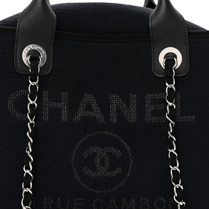 Chanel Mixed Fibers Deauville Bowling Bag Black 8 of 10