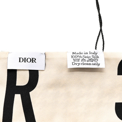 Christian Dior Silk 30 Montaigne Mitzah Scarf Black White 3 of 3