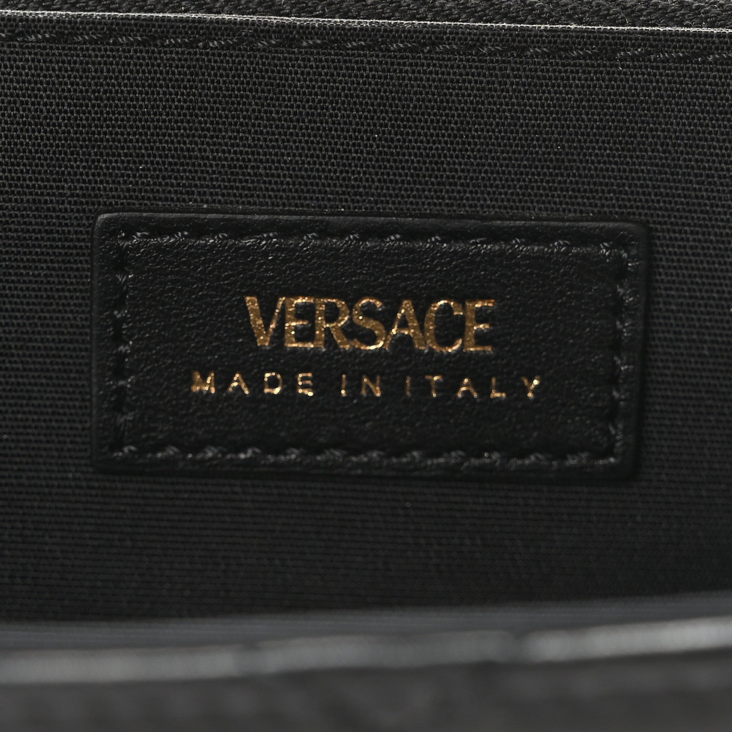 Versace Lambskin Quilted Medusa Wallet on Chain Crossbody Black 6 of 8
