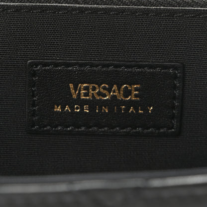 Versace Lambskin Quilted Medusa Wallet on Chain Crossbody Black 6 of 8