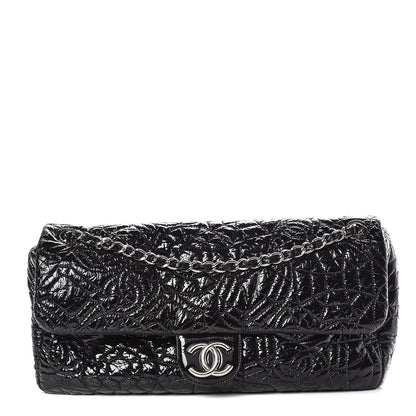 Chanel Vinyl Graphic Edge Flap Black 1 of 10