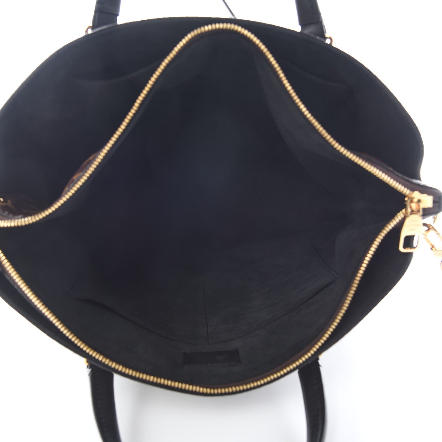 Louis Vuitton Monogram Flower Zipped Tote MM Black 5 of 9