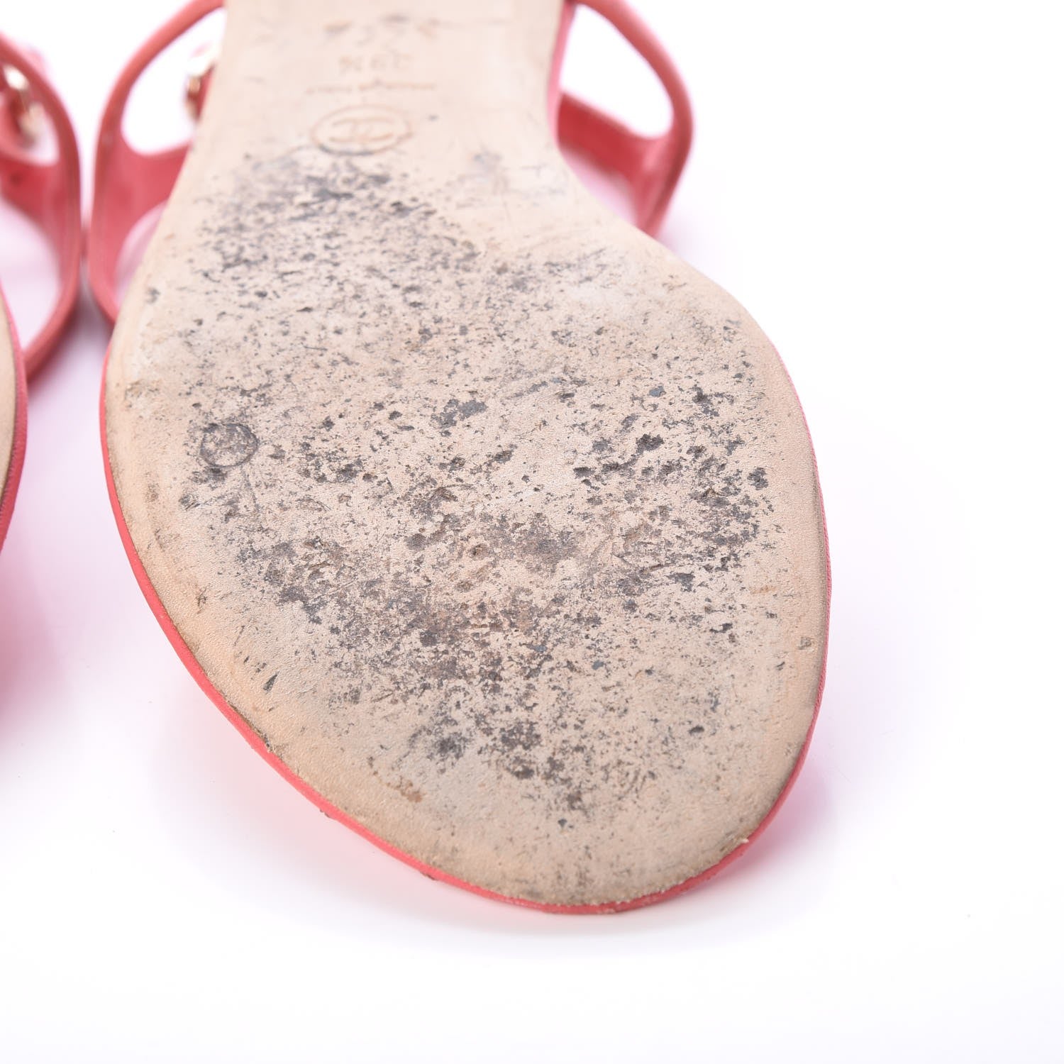 Chanel Lambskin Chain CC Thong Sandals 39.5 Pink 13 of 14