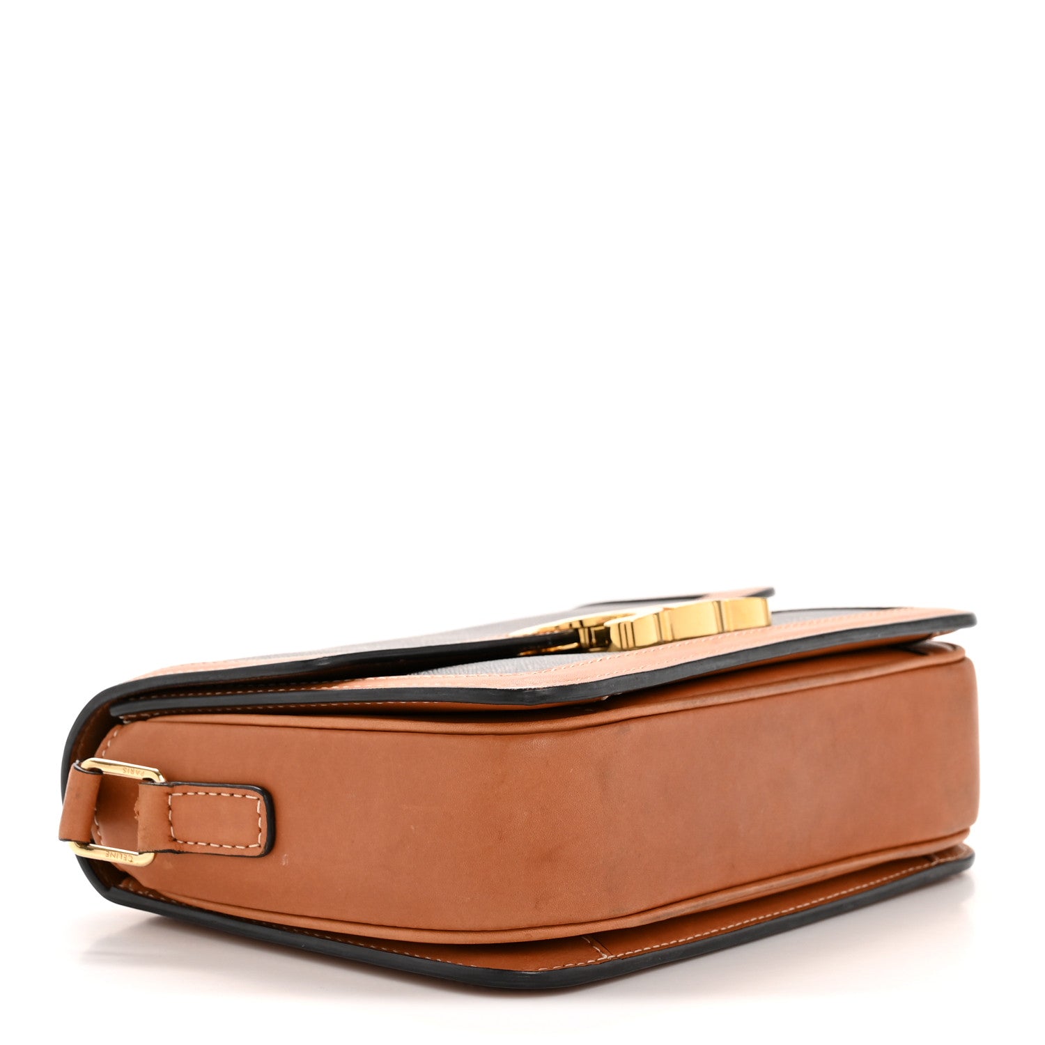 Celine Calfskin Triomphe Canvas Teen Triomphe Bag Tan 4 of 13