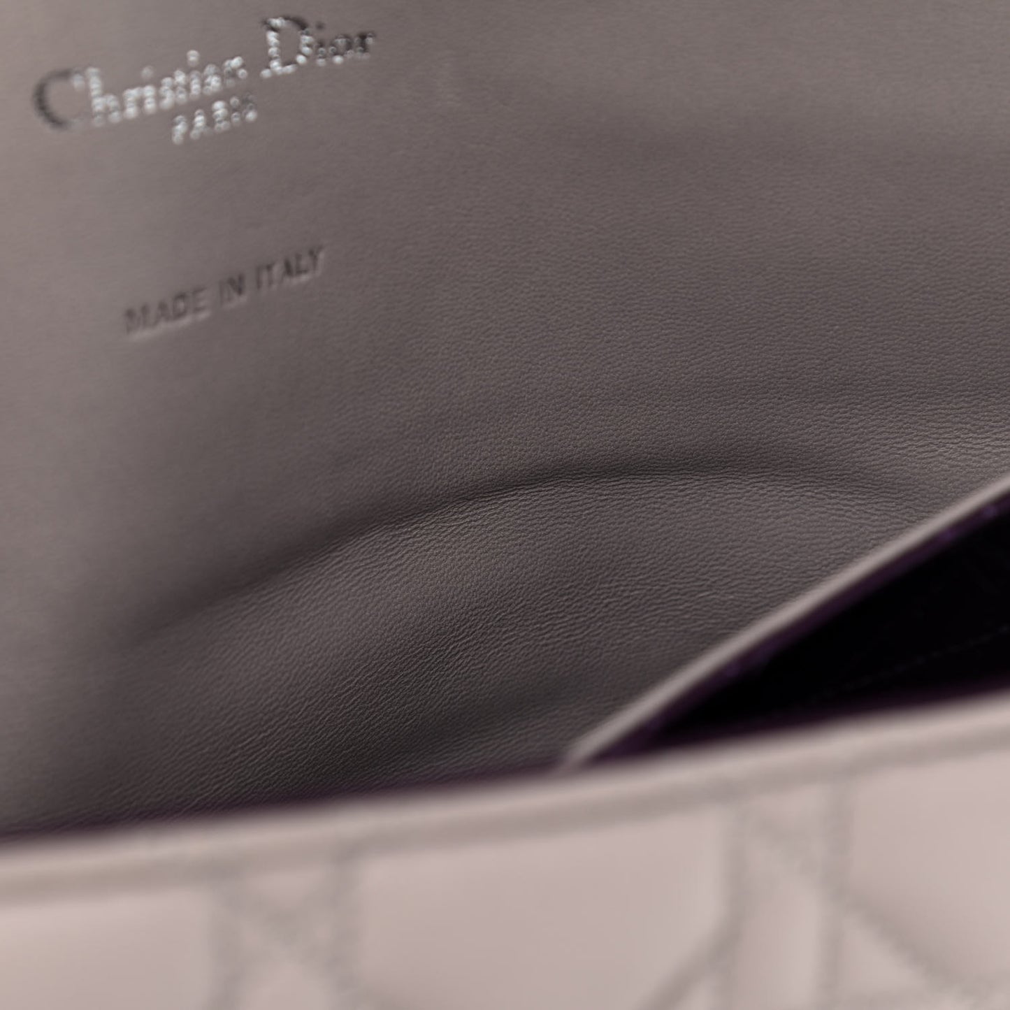 Lambskin Cannage Large Miss Dior Flap Grey