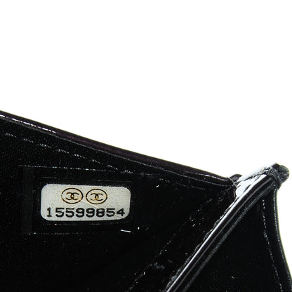 Chanel Patent Camellia Embossed Card Holder Black 9 of 9