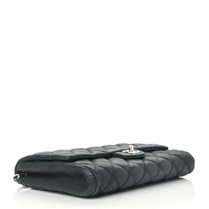 Chanel Iridescent Caviar Quilted Clutch With Chain Flap Black 3 of 8