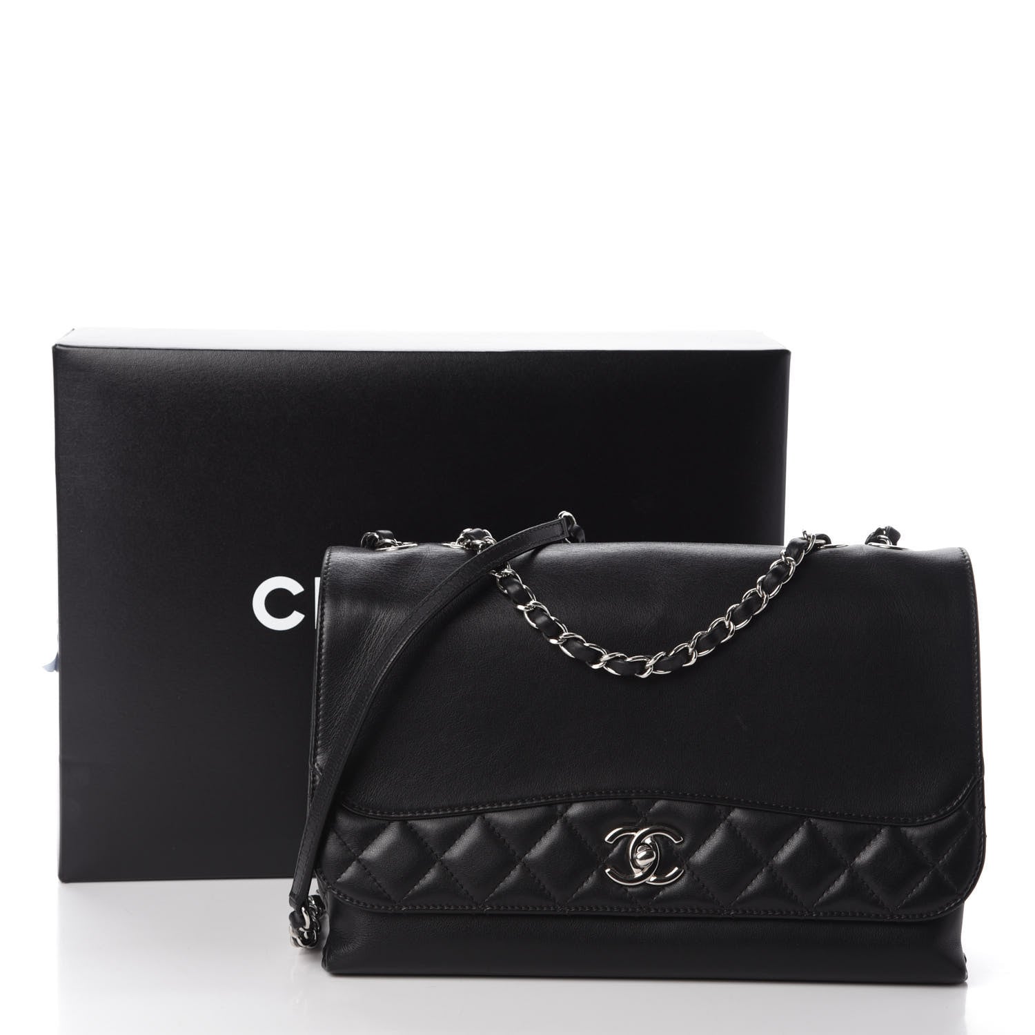 Chanel Calfskin Jumbo Tramezzo Flap Black 15 of 15