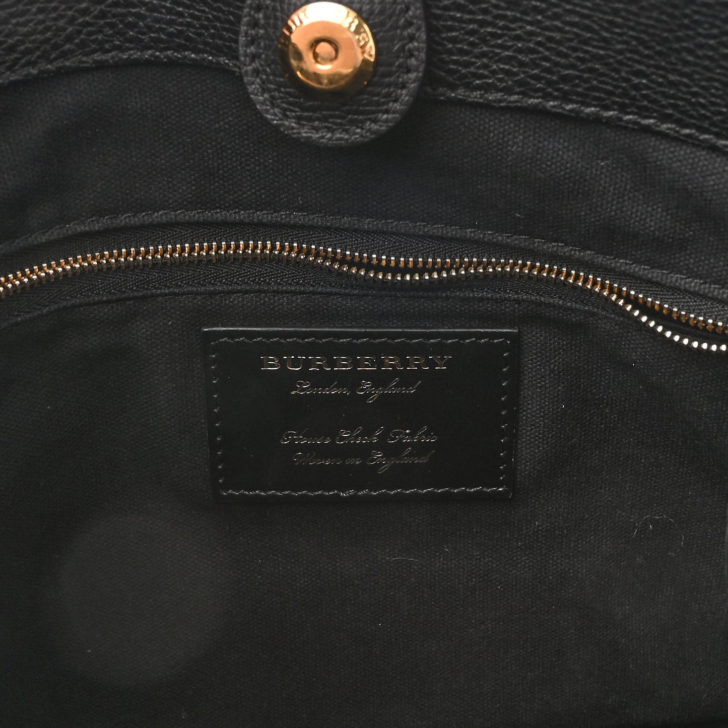 Grainy Calfskin House Check Small Canterbury Black