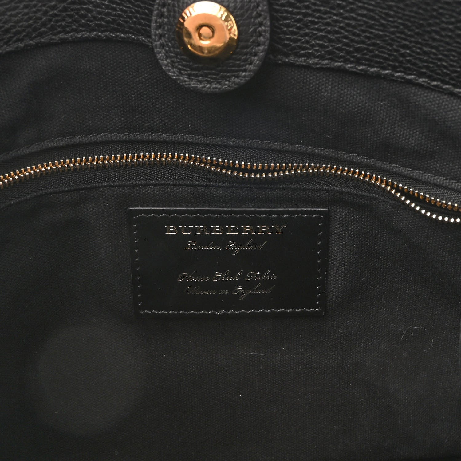 Burberry Grainy Calfskin House Check Small Canterbury Black 6 of 11