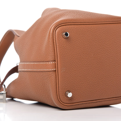 Hermes Taurillon Clemence Picotin Lock 18 PM Gold 6 of 9