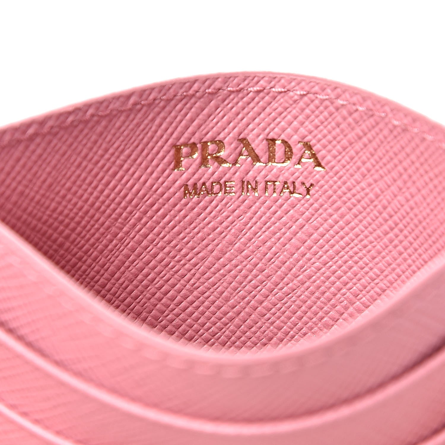 Prada Saffiano Metal Business Card Holder Petalo 6 of 8