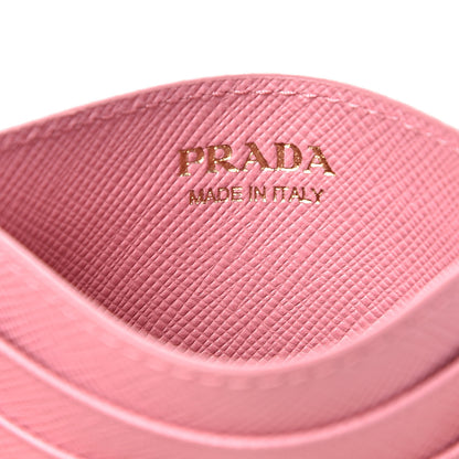 Prada Saffiano Metal Business Card Holder Petalo 6 of 8