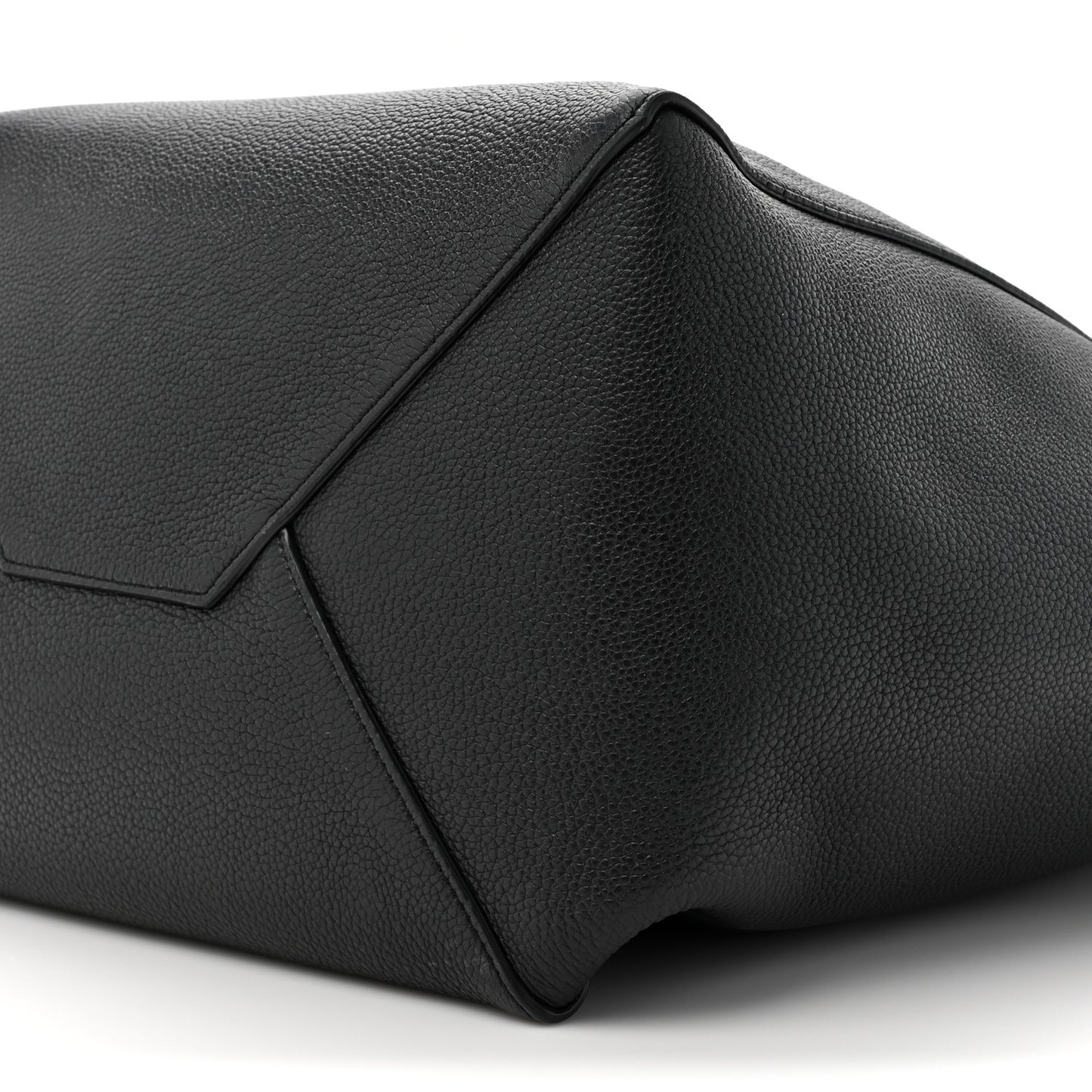 Soft Grained Calfskin Small Belt Cabas Phantom Black