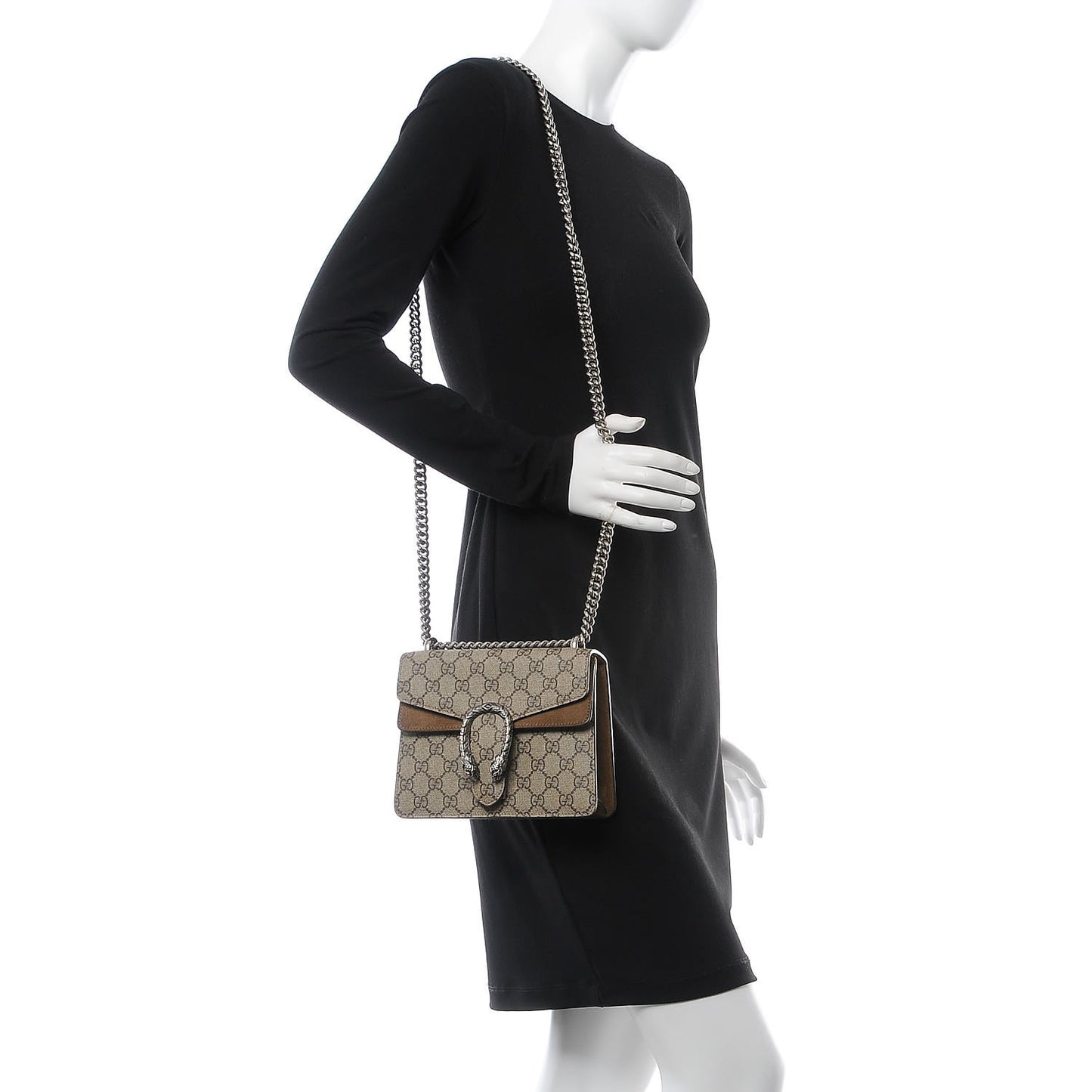 GG Supreme Monogram Mini Dionysus Shoulder Bag Taupe