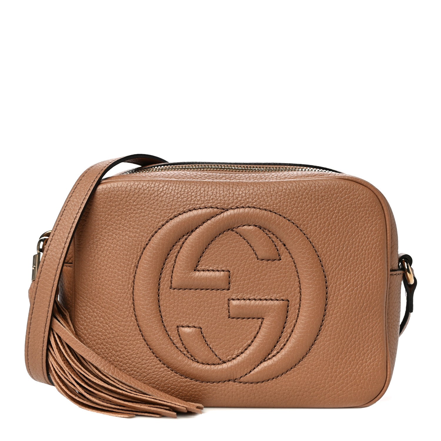 Gucci Pebbled Calfskin Small Soho Disco Bag Camelia 1 of 11