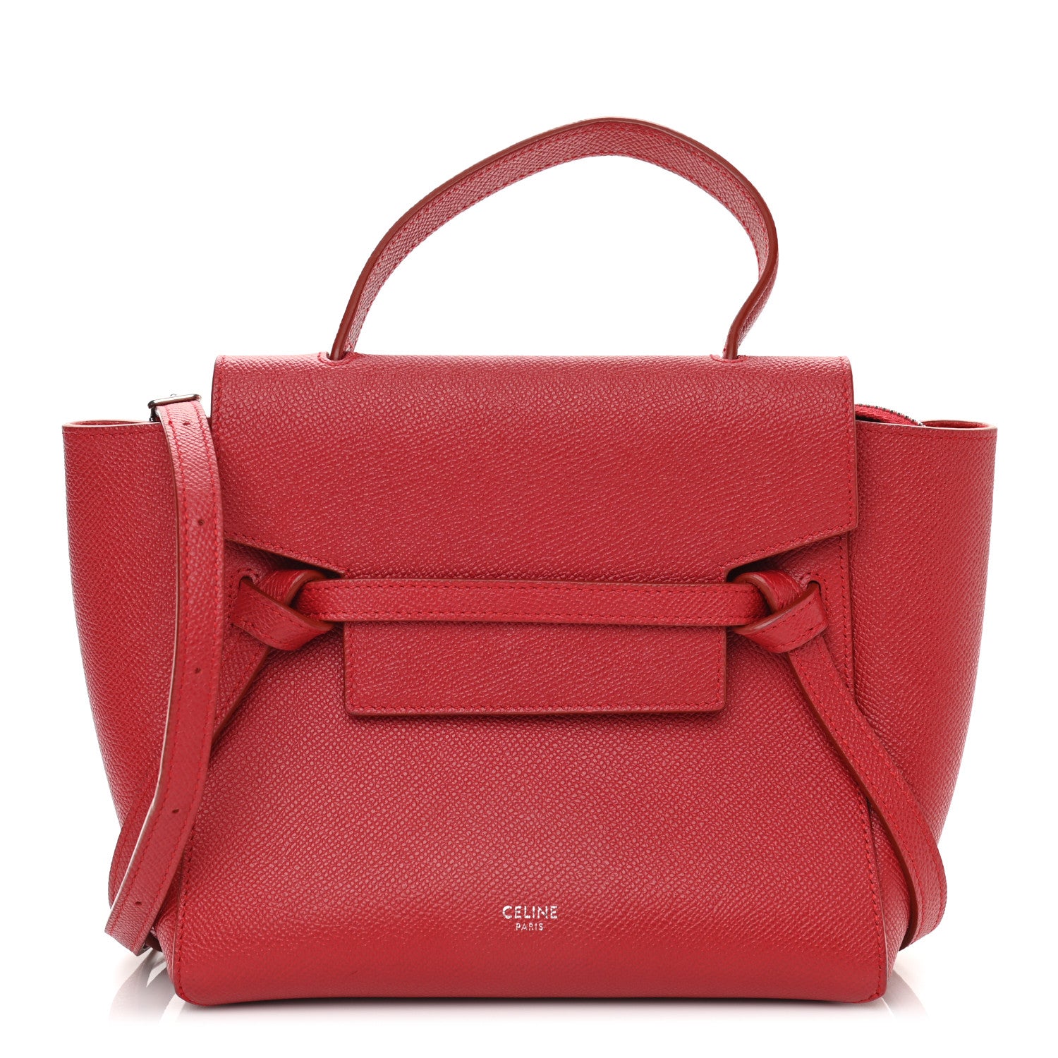 Celine Grained Calfskin Nano Belt Bag Coquelicot 1 of 14