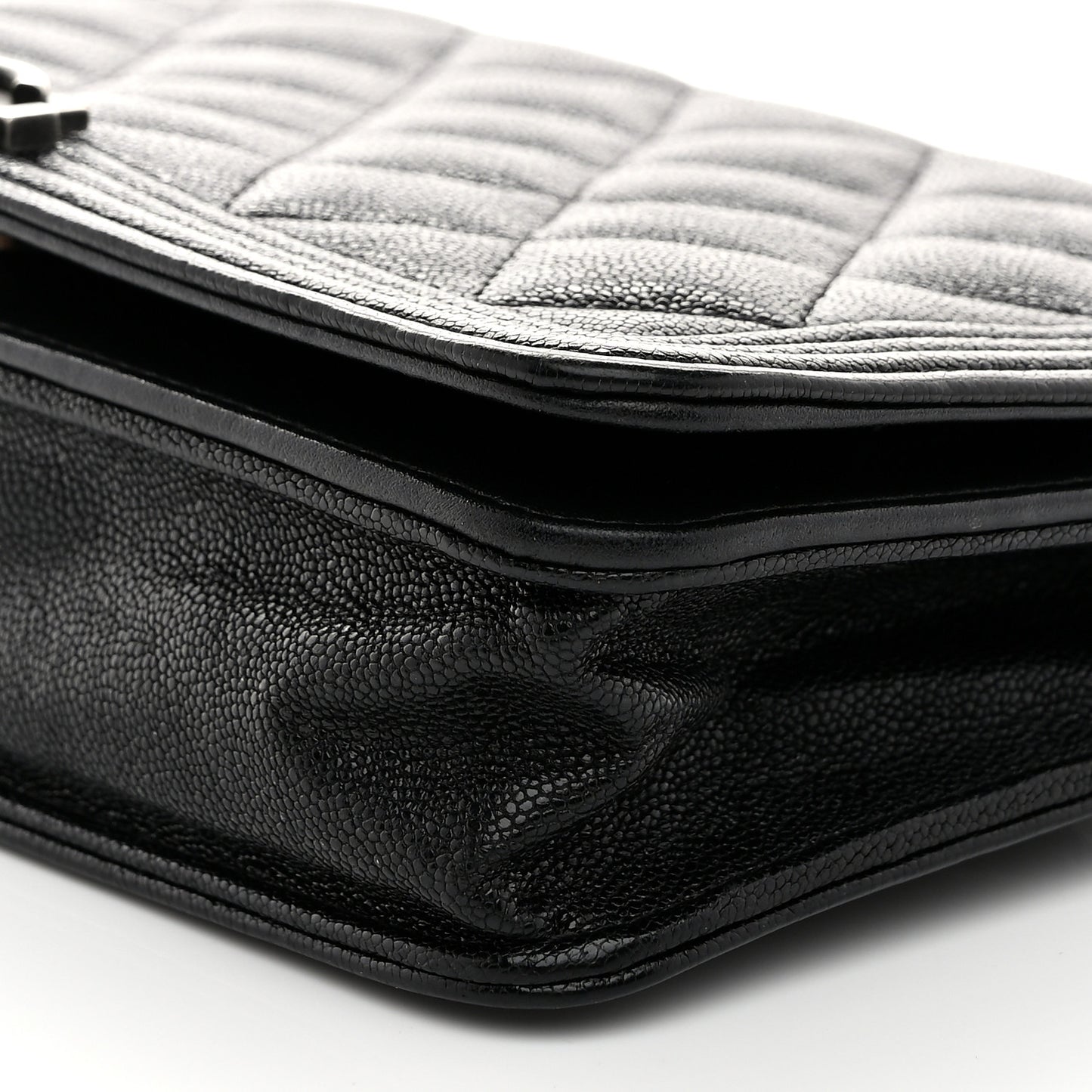 Caviar Quilted Boy Wallet On Chain WOC Black
