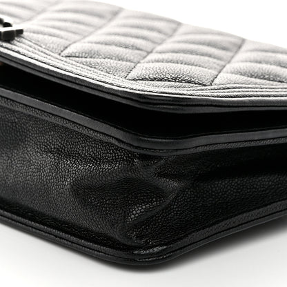 Chanel Caviar Quilted Boy Wallet On Chain WOC Black 10 of 11