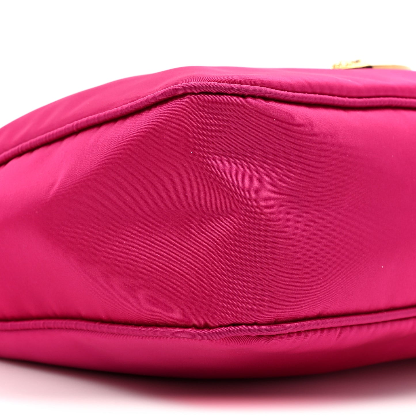 Nylon Tribute Chain Crossbody Shoulder Bag Dark Pink Black