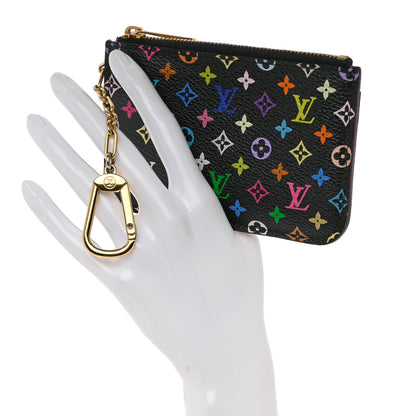 Louis Vuitton Monogram Multicolor Key Pouch Black Grenade 2 of 10