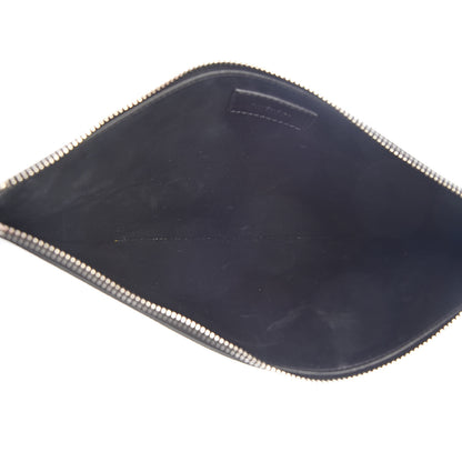Givenchy Calfskin Striped Large Zip Pouch Black 5 of 9