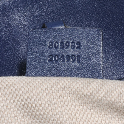 Gucci Patent Medium Soho Chain Shoulder Bag Uniform Blue 7 of 8