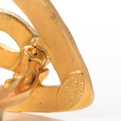 Chanel CC Heart Clip On Earrings Gold 4 of 5