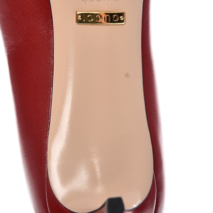 Gucci Nappa Pearl Pumps 38 Hibiscus Red 8 of 12
