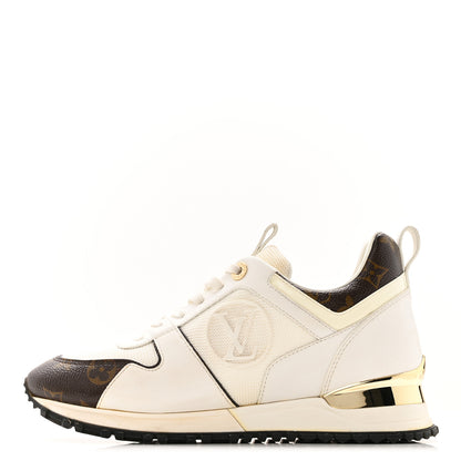 Louis Vuitton Calfskin Monogram Run Away Sneakers 37 White 1 of 14