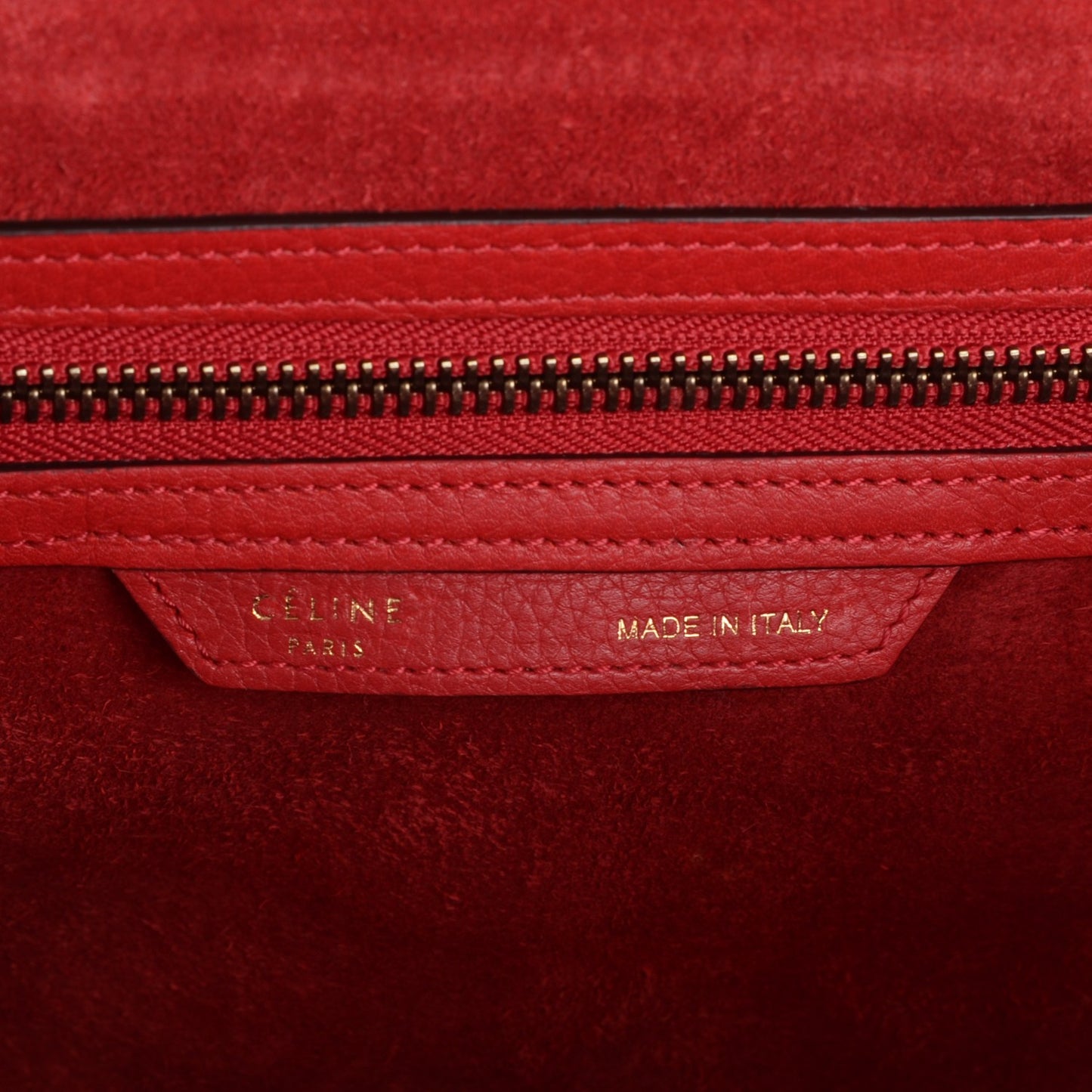 Drummed Calfskin Mini Luggage Coquelicot