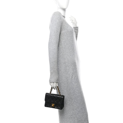 Chanel Lambskin Quilted Mini Square Flap Black 2 of 10