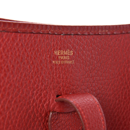 Hermes Taurillon Clemence Evelyne GM Rouge Vif 6 of 18