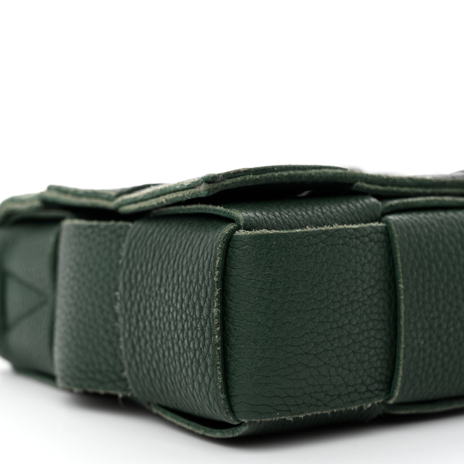 Bottega Veneta Grained Calfskin Maxi Intrecciato Cassette Crossbody Bag Raintree Green 9 of 11