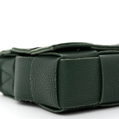 Bottega Veneta Grained Calfskin Maxi Intrecciato Cassette Crossbody Bag Raintree Green 9 of 11
