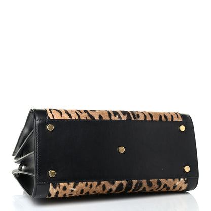 Saint Laurent Calf Hair Leopard Print Small Sac De Jour Black 3 of 4