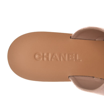 Chanel Velvet Chain Mule Sandals 40 Pink 7 of 9