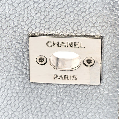 Chanel Metallic Caviar Quilted Mini Coco Handle Flap Silver 6 of 12