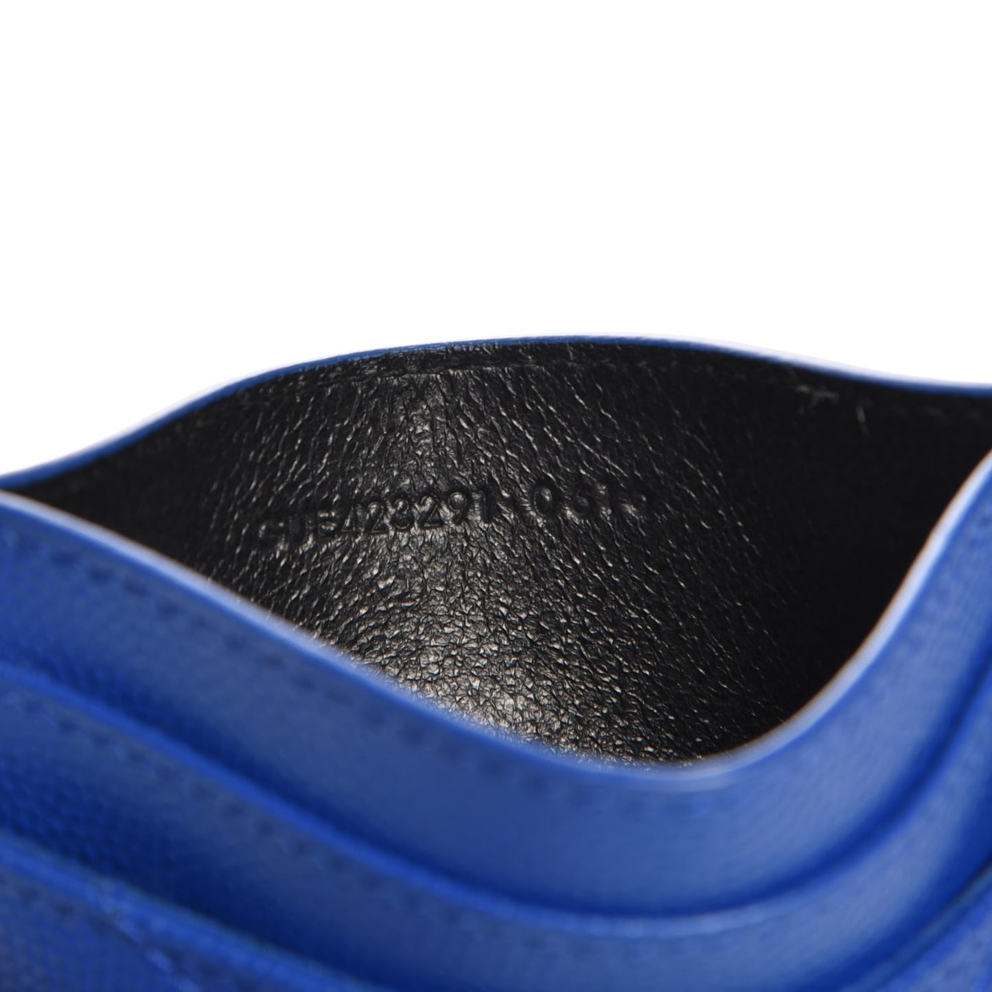 Grain De Poudre Matelasse Monogram Credit Card Case Blue Majorelle