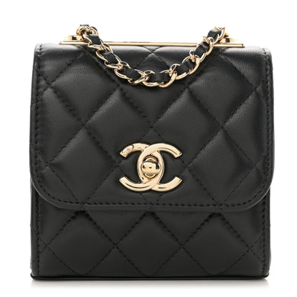 Chanel Lambskin Quilted Mini Trendy CC Chain Wallet Black 1 of 10