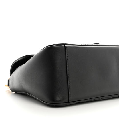 Gucci Calfskin Matelasse Small GG Marmont Top Handle Shoulder Bag Black 9 of 10